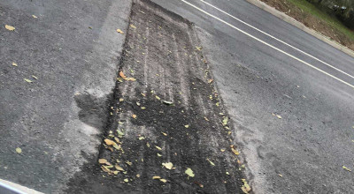 Strada Albișoara nu a reușit încă să fie dată în exploatare, dar deja se cârpește!  Strada Albișoara nu a reușit încă să fie dată în exploatare, dar deja se cârpește! - Photo