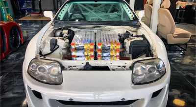 Un american construiește o Toyota Supra Mk4 cu motor de Tesla, pentru a concura la cursele de drag racing - Photo