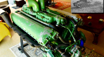 Un motor de tank, V12 de 27 litri volum, semnat de Rolls-Royce se vinde pentru 37.000 de dolari! - Photo