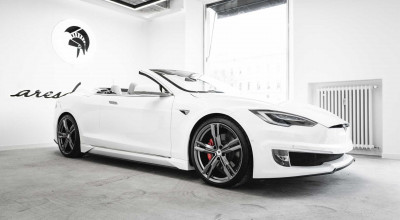 Specialiștii de la ARES Design s-au întrecut pe sine! Aceștia au creat o Tesla Model S Cabrio - Photo