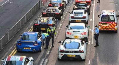 (VIDEO) Polițiștii din Hong Kong au oprit 45 de supercaruri, pentru că ar fi fost implicate în curse ilegale - Photo