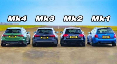 (VIDEO) Patru generații Audi RS6 au fost aliniate la start pentru o cursă de drag racing inedită - Photo