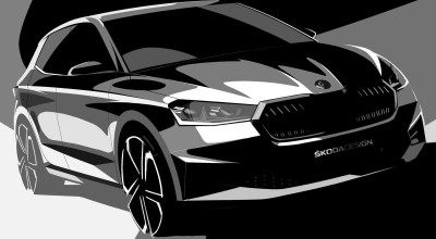 Skoda dezvăluie primele schițe cu noua generație Fabia, premiera căreia este programată pentru luna mai - Photo