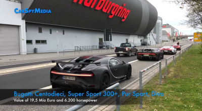 (VIDEO) Patru modele Bugatti fascinante au fost surprinse în timpul timpul testelor pe Nurburgring - Photo