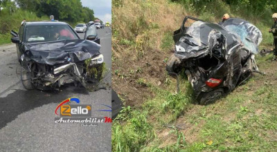 Accident grav pe traseul Chișinău-Orhei! Șoferul unui BMW s-a izbit cu viteză într-un Nissan - Photo