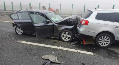 PATRU accidente în lanț, au avut loc pe o autostradă din România, 55 de mașini implicate! - Photo