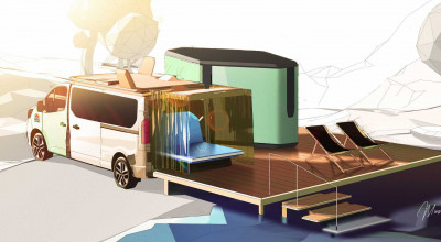Renault Hippie Caviar - conceptul unui hotel pe patru roți, dotat cu echipamente pentru camping (FOTO) - Photo