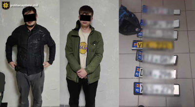 S-au îmbătat și au început a fura plăcuțele mașinilor! Doi tineri au fost reținuți în sec. Ciocana - Photo