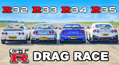 (VIDEO) Patru generații Nissan GT-R puse la încercare într-o cursă de drag racing! - Photo