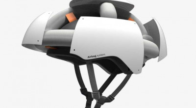 A fost creată o cască de bicicletă cu airbag incorporat, care va reduce semnificativ riscul de leziuni fatale ale capului - Photo
