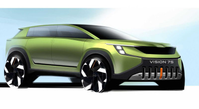 Skoda a publicat primele schițe de exterior al conceptului Vision 7S - Photo