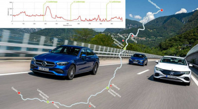 Jurnaliștii germani declară că Mercedesul diesel este mult mai eficient decât PHEV sau cel pur electric - Photo