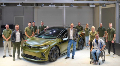 Volkswagen lansează conceptul ID.5 GTX Xcite cu vopsea de Lamborghini și skateboard electric în portbagaj - Photo