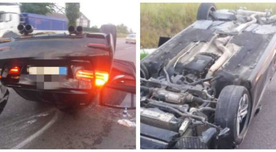 5 persoane au avut nevoie de îngrijiri medicale, în urma unui impact dintre BMW și Mercedes - Photo