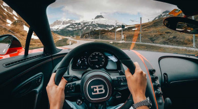 (VIDEO) Bugatti Chiron și drum montan! Vezi cum se conduce un hypercar din perspectiva șoferului - Photo