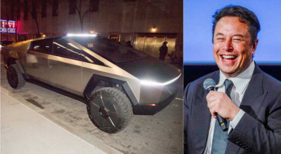 Elon Musk a anunțat că a testat blindajul mult așteptatului Cybertruck cu un pistol-mitralieră - Photo