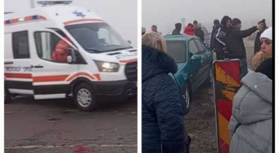 Accident cu implicarea a 15 mașini! În urma impactului ar fi decedat o persoană - Photo