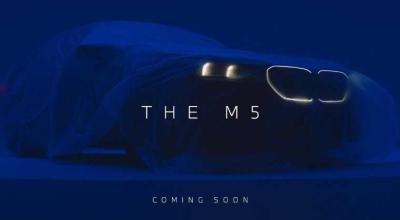 Teaser nou cu viitorul BMW M5! Bavarezii accentuează grila iluminată Teaser nou cu viitorul BMW M5! Bavarezii accentuează grila iluminată - Photo