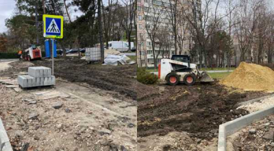 Primăria modernizează infrastructura? Pe bd. Traian se construiesc trotuare și noi locuri de parcare - Photo