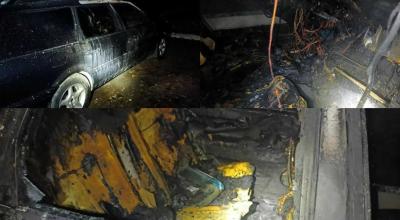 O mașină, parcată în nordul țării, a fost deteriorată în urma unui incendiu - Photo