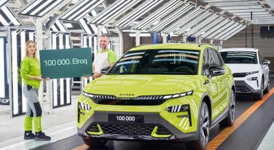 Skoda marchează 100.000 de exemplare Elroq. Versiunea RS, modelul aniversar în verde Mamba - Photo