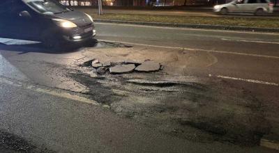 Drumul spre Aeroportul Internațional „Eugen Doga” nu va putea fi reparat mai devreme de luna aprilie - Photo