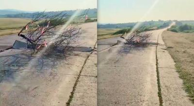 Plăcile de beton de pe traseul Bălți-Chișinău, s-au ridicat din cauza temperaturilor extreme - Photo